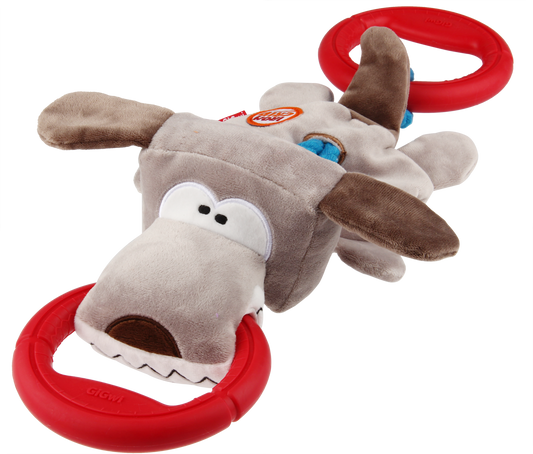 GIGwi Iron Grip Plush Dog TPR Handle Dog Toy - Pet And Farm