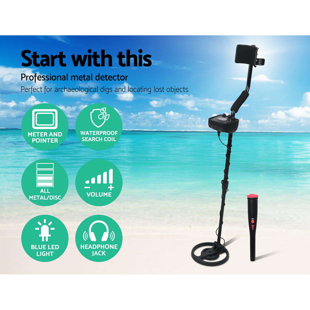 Metal Detector Pinpointer Deep Sensitive Searching Treasure Gold Hunt Digger 160MM - Pet And Farm 