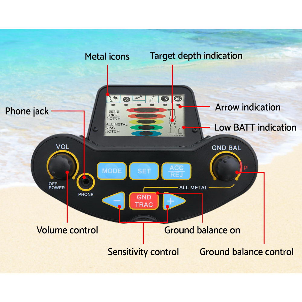 Metal Detector Deep Sensitive Searching Gold Digger Treasure Hunter LCD Screen - Pet And Farm 