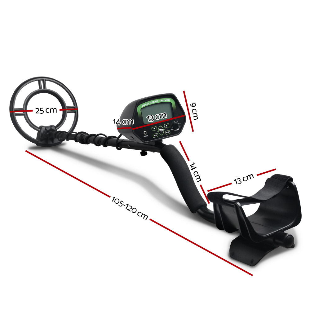 LCD Screen Metal Detector with Headphones - Black - Pet And Farm 