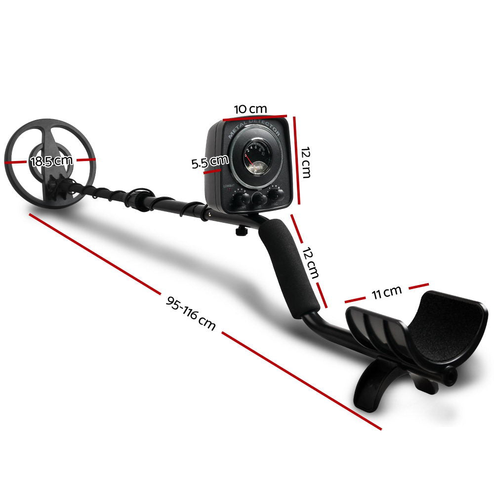 LED Metal Detector with Headphones - Black - Pet And Farm 