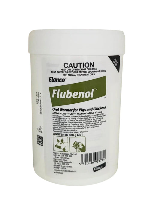 Elanco Flubenol Oral Wormer for Pigs & Chickens 600g