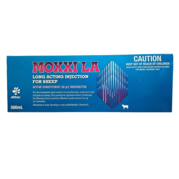Moxxi LA For Sheep Injection 500ml - Pet And Farm 