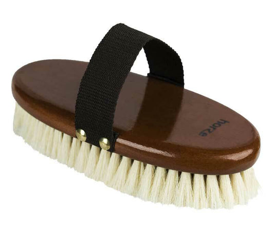 Horze Natural Hair Super Soft Brush (Wood Backed) - Pet And Farm