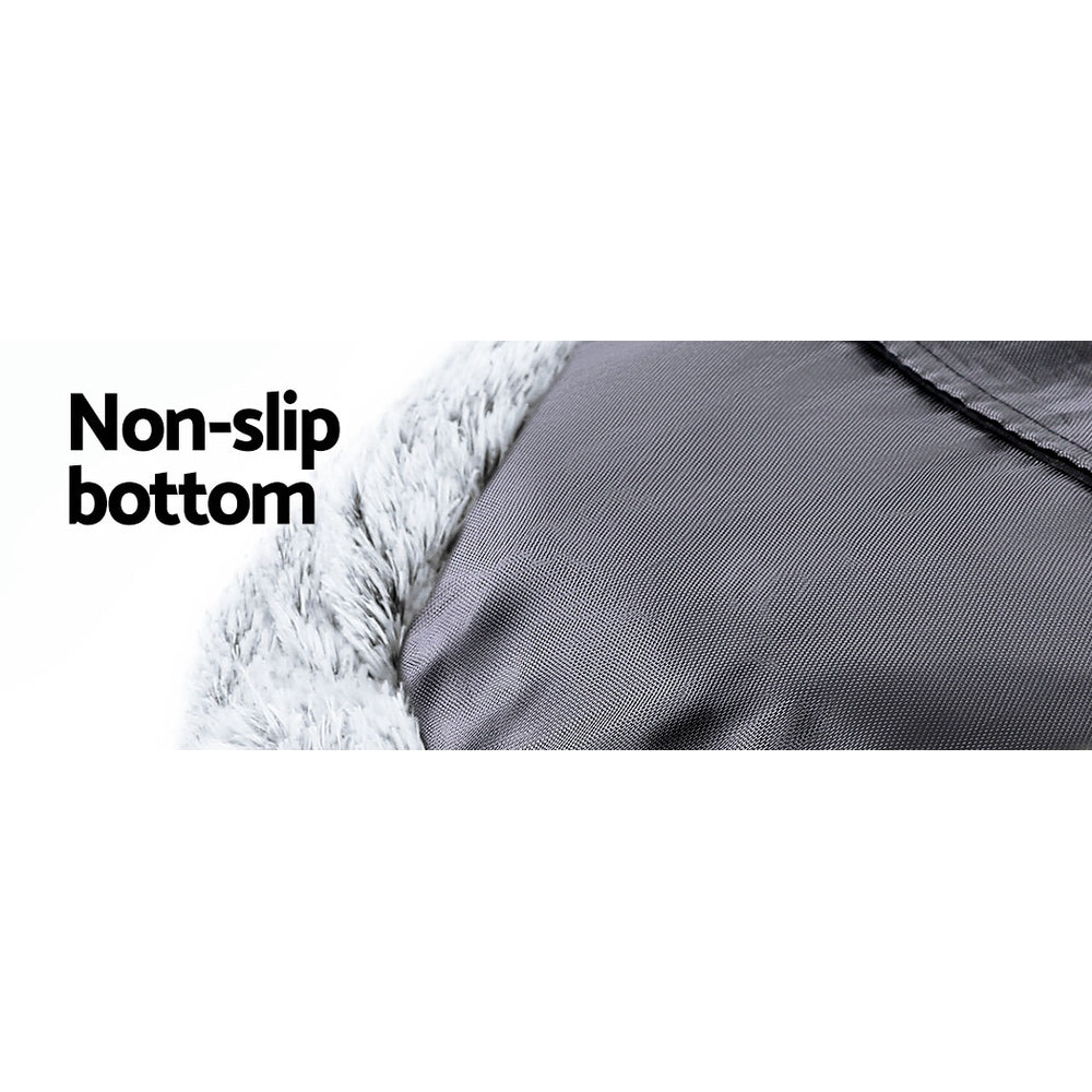 i.Pet Pet Bed Dog Cat 110cm Calming Extra Large Soft Plush Light Charcoal - Pet And Farm 