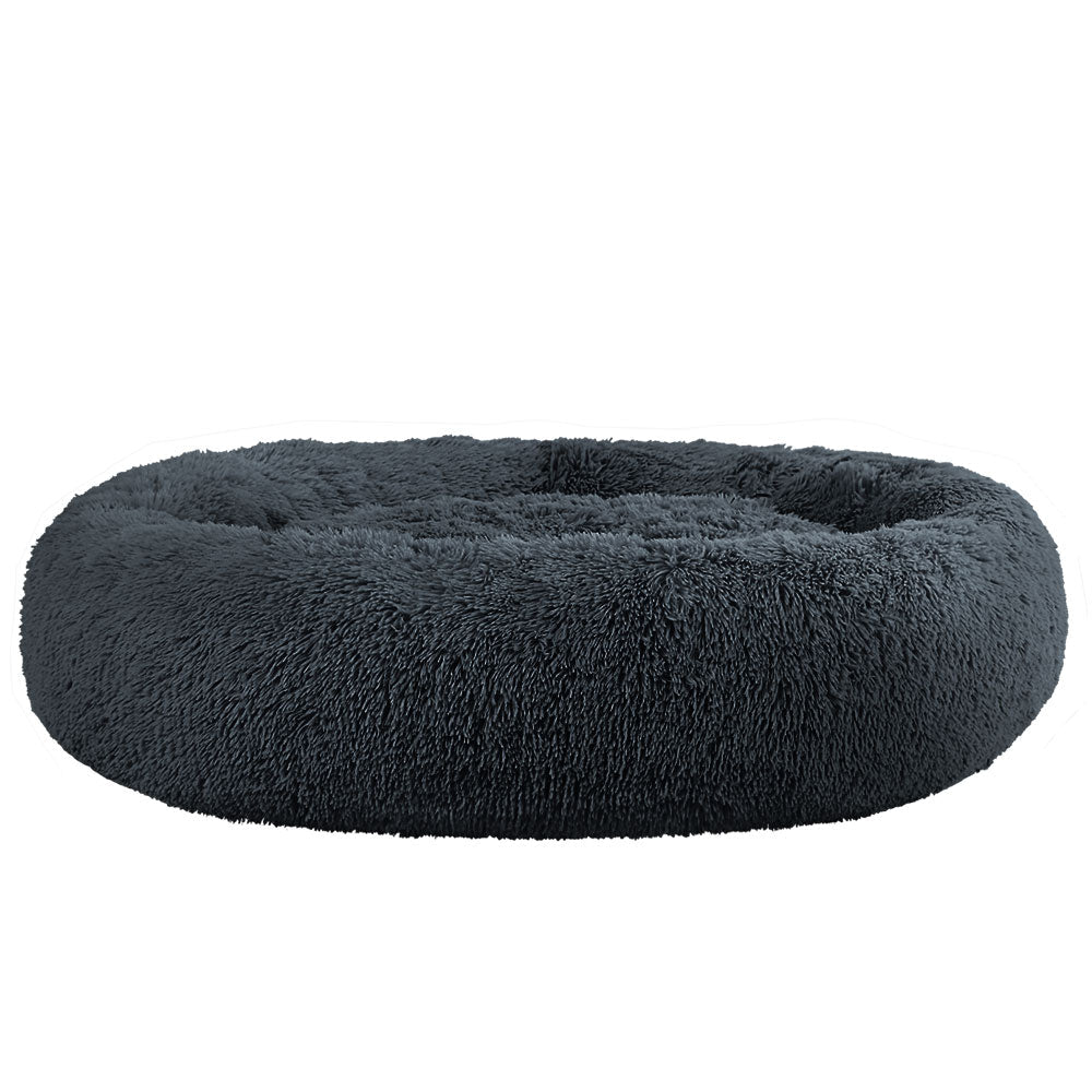 i.Pet Pet Bed Dog Cat 110cm Calming Extra Large Soft Plush Dark Grey - Pet And Farm 