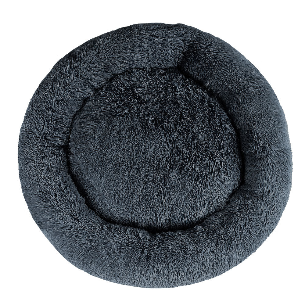 i.Pet Pet Bed Dog Cat 110cm Calming Extra Large Soft Plush Dark Grey - Pet And Farm 