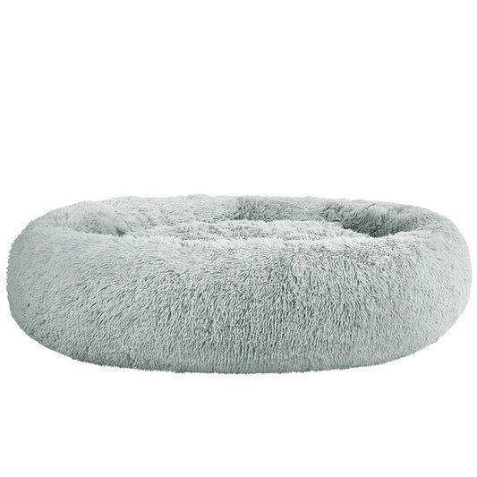 i.Pet Pet Bed Dog Cat 110cm Calming Extra Large Soft Plush Light Grey - Pet And Farm 