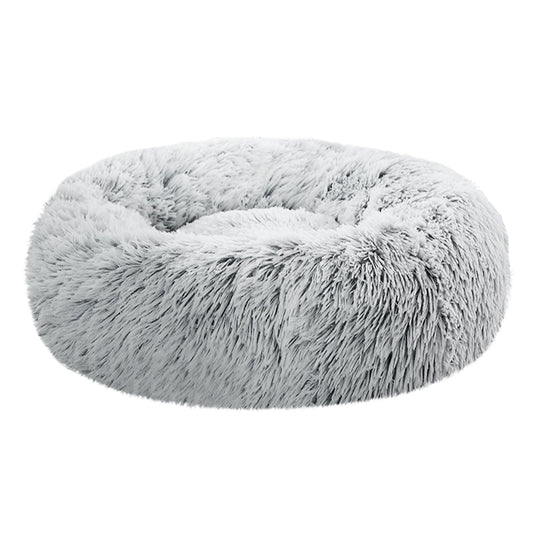 Pet Bed Dog Cat Calming Bed Small 60cm Charcoal Sleeping Comfy Cave Washable - Pet And Farm 