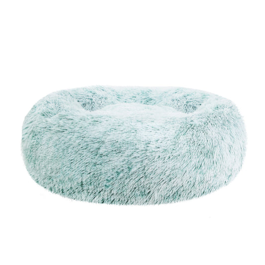 Pet Bed Dog Cat Calming Bed Small 60cm Teal Sleeping Comfy Cave Washable - Pet And Farm 