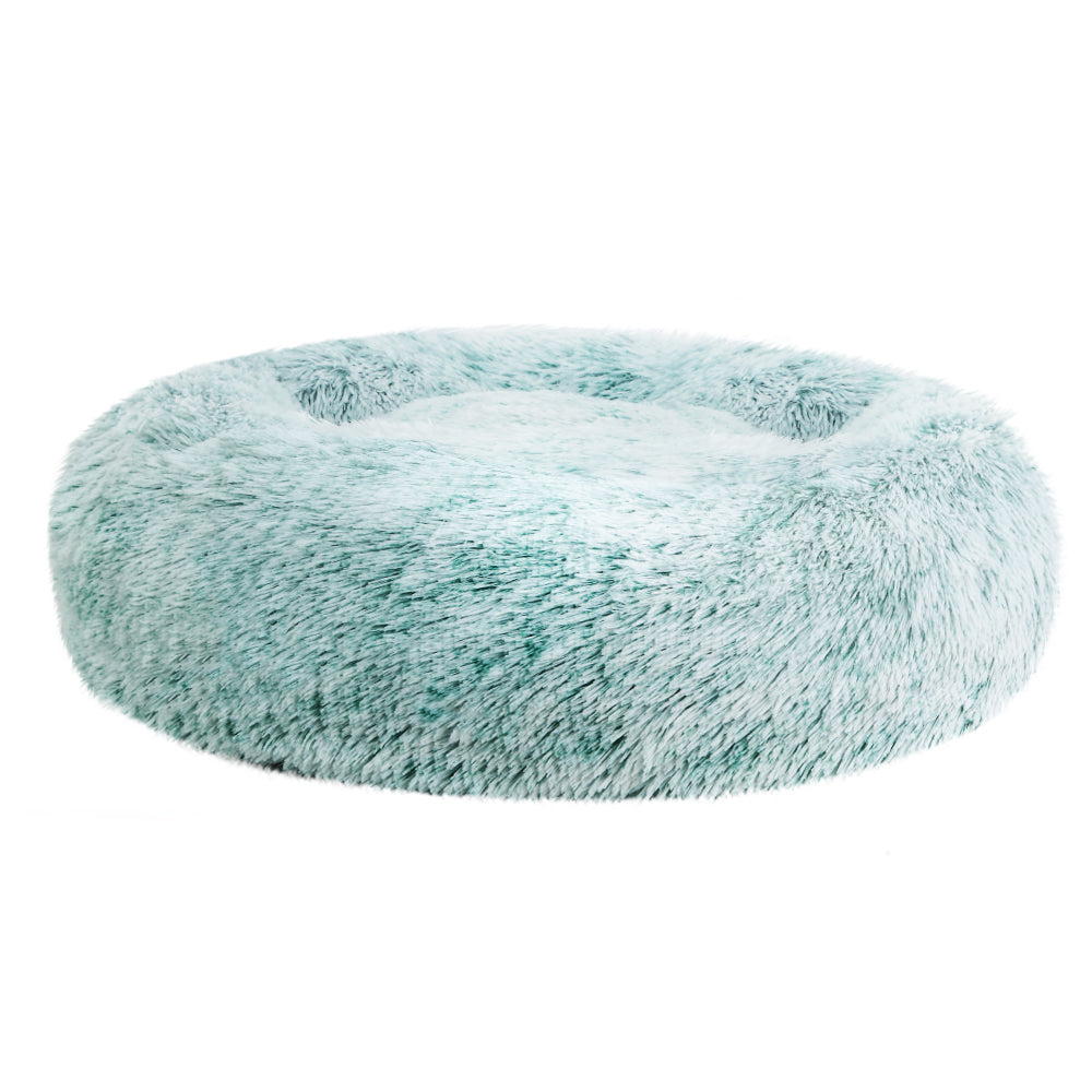 Pet Bed Dog Cat Calming Bed Medium 75cm Teal Sleeping Comfy Cave Washable - Pet And Farm 