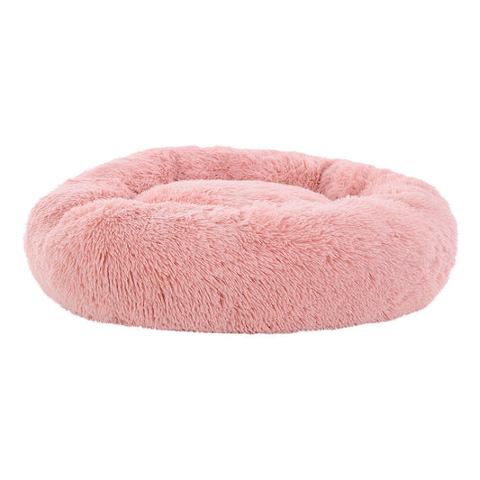 i.Pet Pet Bed Dog Cat 90cm Large Calming Soft Plush Pink - Pet And Farm 