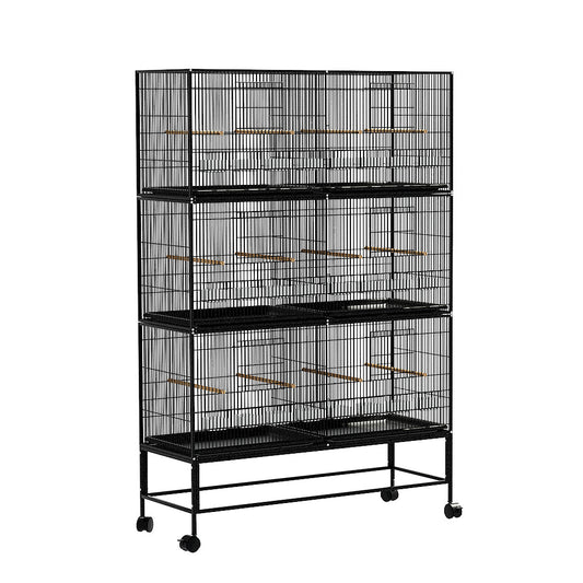 i.Pet Bird Cage Large Aviary Cages Galvanised Parrot Stand Alone Wheels 175cm - Pet And Farm