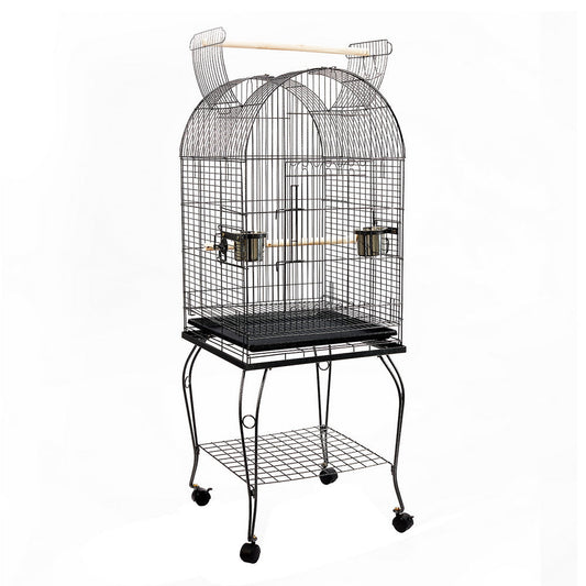 i.Pet Large Bird Cage with Perch - Black - Pet And Farm