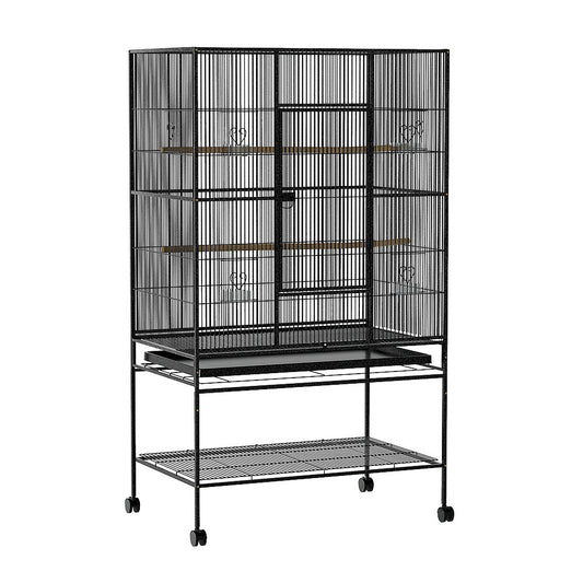 i.Pet Bird Cage Pet Cages Aviary 137CM Large Travel Stand Budgie Parrot Toys - Pet And Farm