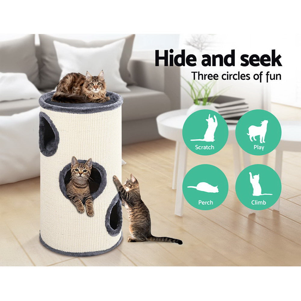 i.Pet Cat Tree 70cm Scratching Post Tower Scratcher Trees Wood Condo House Toys - Pet And Farm 