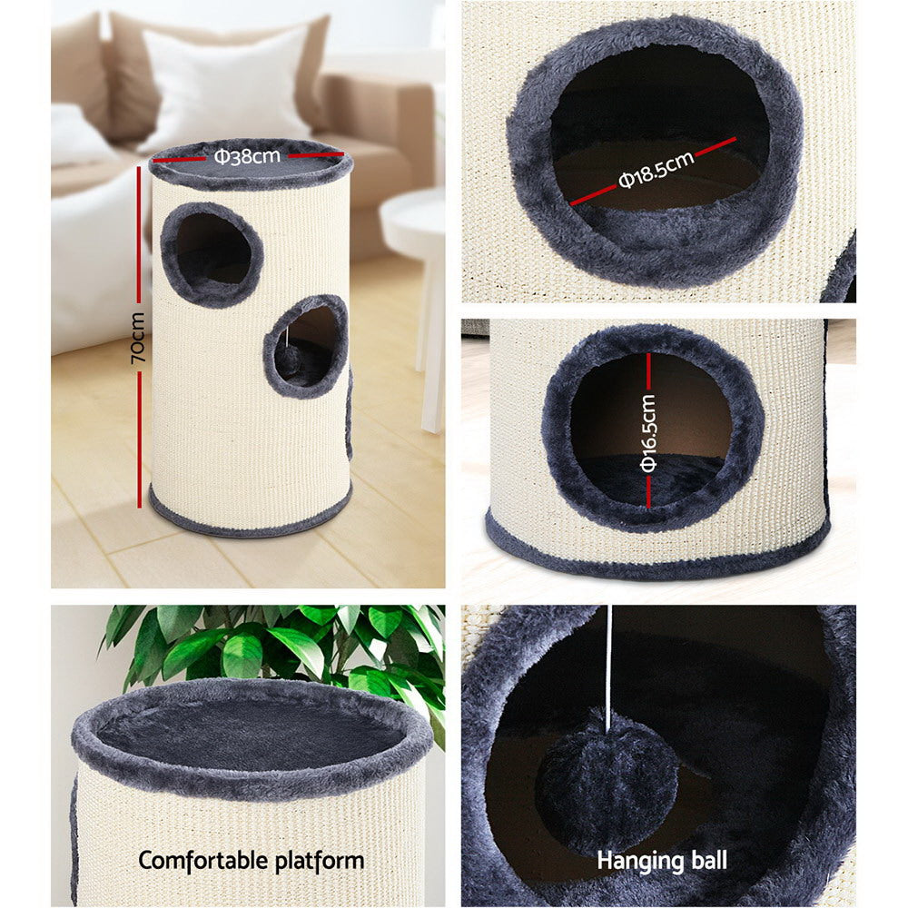 i.Pet Cat Tree 70cm Scratching Post Tower Scratcher Trees Wood Condo House Toys - Pet And Farm 