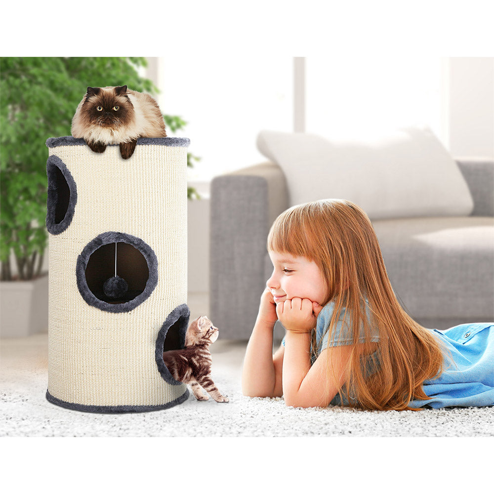 i.Pet Cat Tree 70cm Scratching Post Tower Scratcher Trees Wood Condo House Toys - Pet And Farm 