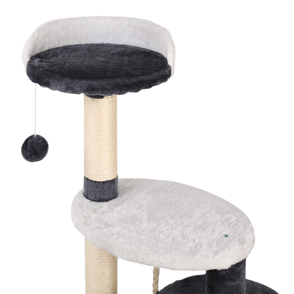 i.Pet Cat Tree 112cm Trees Scratching Post Scratcher Tower Condo House Furniture Wood - Pet And Farm 