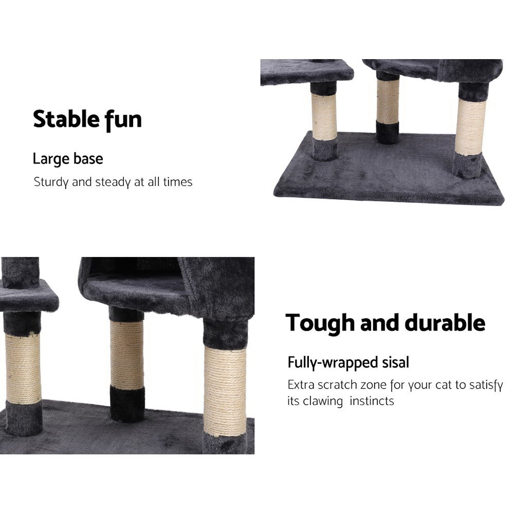 i.Pet Cat Tree 120cm Tower Scratching Post Scratcher Wood Condo House Bed Toys - Pet And Farm 