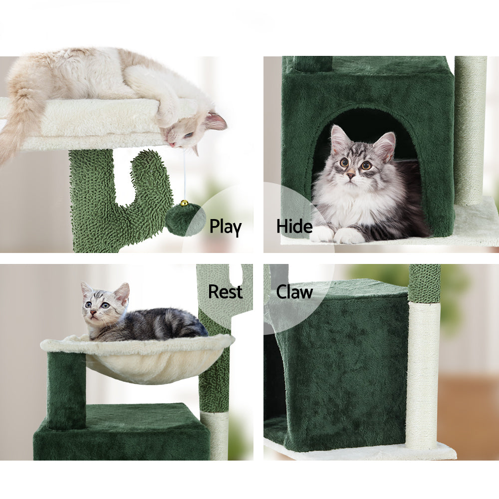 i.Pet Cat Tree Tower Scratching Post Scratcher Wood Condo Bed Toys House 78cm - Pet And Farm 