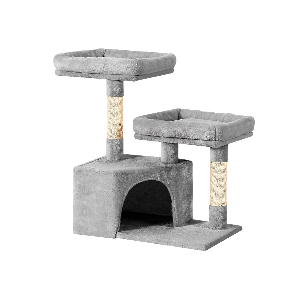 i.Pet Cat Tree Tower Scratching Post Scratcher Wood Condo House Bed Trees 69cm - Pet And Farm 