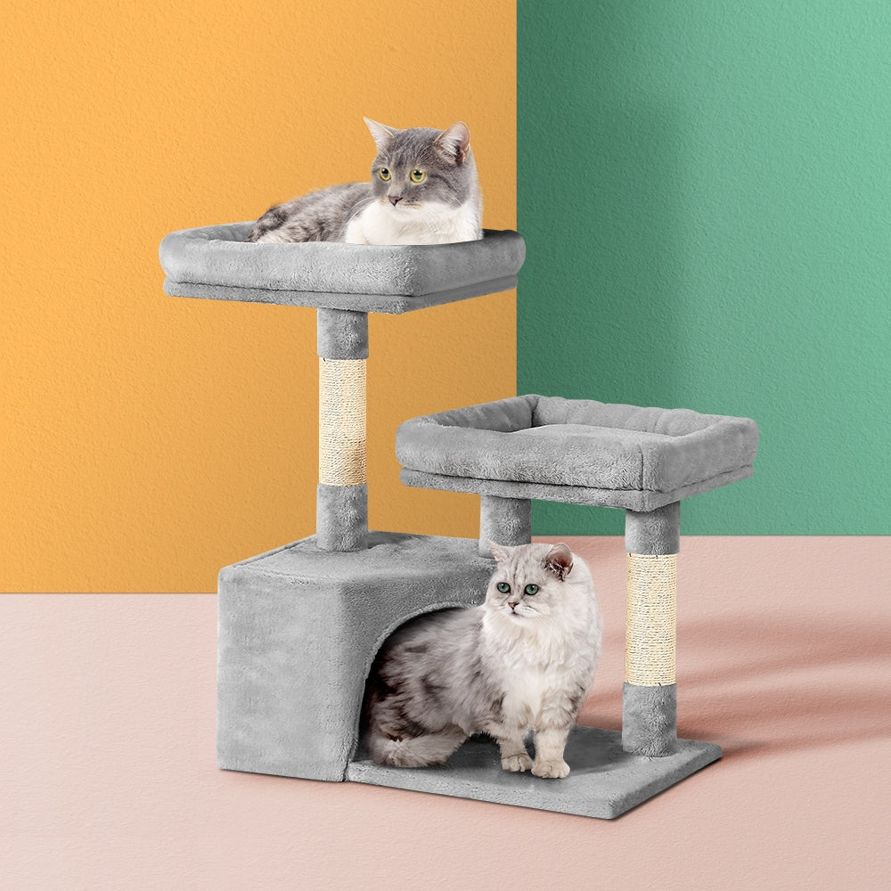 i.Pet Cat Tree Tower Scratching Post Scratcher Wood Condo House Bed Trees 69cm - Pet And Farm 