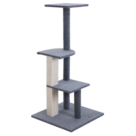 i.Pet Cat Tree 124cm Trees Scratching Post Scratcher Tower Condo House Furniture Wood Steps - Pet And Farm