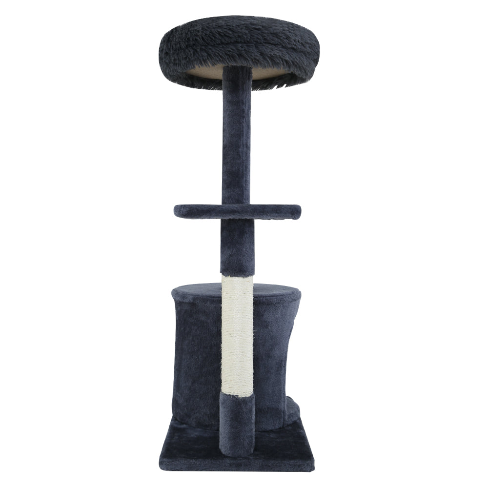 i.Pet Cat Tree 94cm Scratching Post Tower Scratcher Condo House Wood Trees Grey - Pet And Farm 