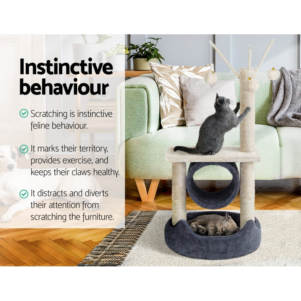 i.Pet Cat Tree 76cm Scratching Post Tower Scratcher Condo House Hanging toys - Pet And Farm 