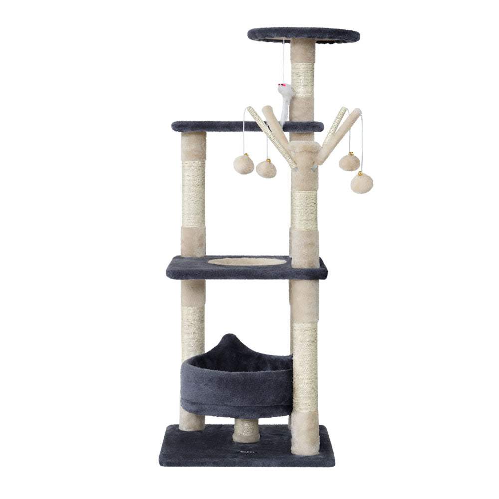 i.Pet Cat Tree 110cm Tower Scratching Post Scratcher Wood Condo House Bed Toys - Pet And Farm 