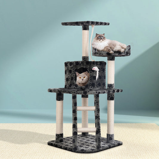 i.Pet Cat Tree 120cm Tower Scratching Post Scratcher Trees Bed Wood Condo Toys Bed - Pet And Farm 