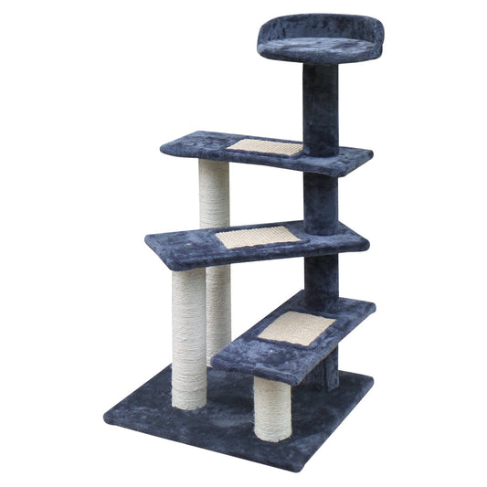 i.Pet Cat Tree 100cm Trees Scratching Post Scratcher Tower Condo House Furniture Wood Steps - Pet And Farm