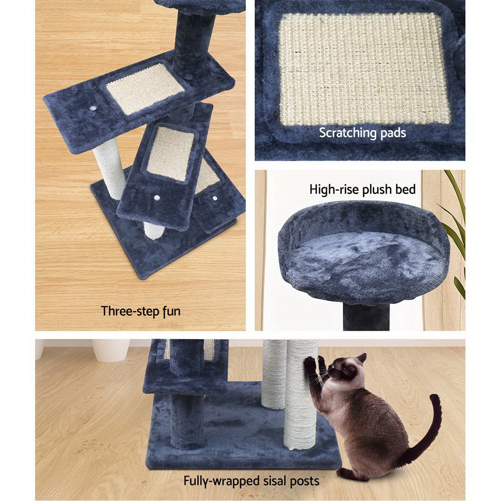i.Pet Cat Tree 100cm Scratching Post Scratcher Tower Wood Condo House Trees Bed - Pet And Farm 