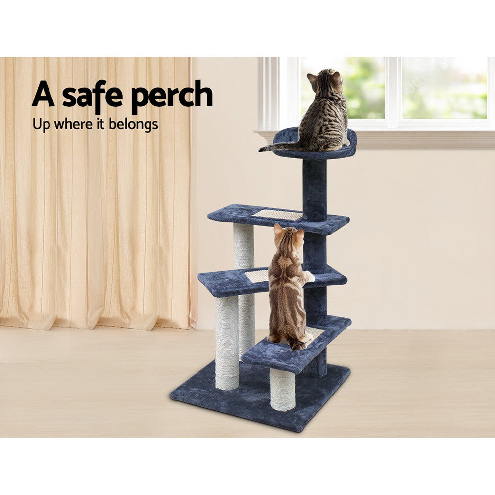 i.Pet Cat Tree 100cm Scratching Post Scratcher Tower Wood Condo House Trees Bed - Pet And Farm 