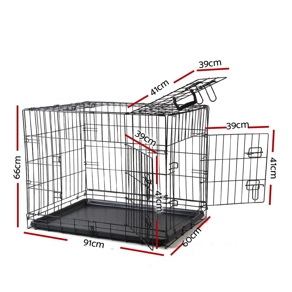 i.Pet 36" Dog Cage Crate Kennel 3 Doors - Pet And Farm 