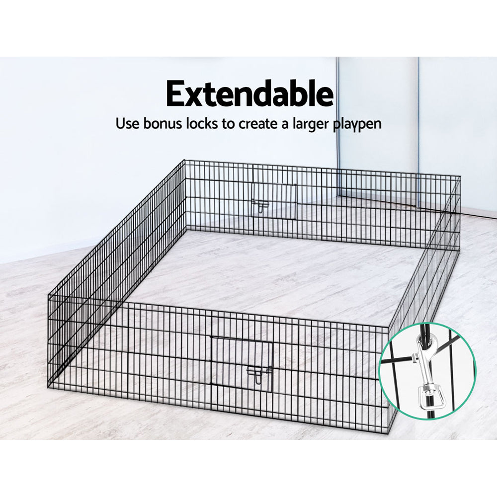 i.Pet 2X24" 8 Panel Pet Dog Playpen Puppy Exercise Cage Enclosure Fence Play Pen - Pet And Farm 