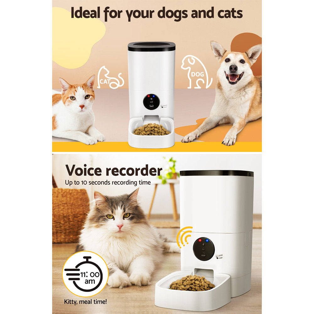 i.Pet Automatic Pet Feeder 6L Auto Wifi Dog Cat Feeder Smart Food App Control - Pet And Farm 