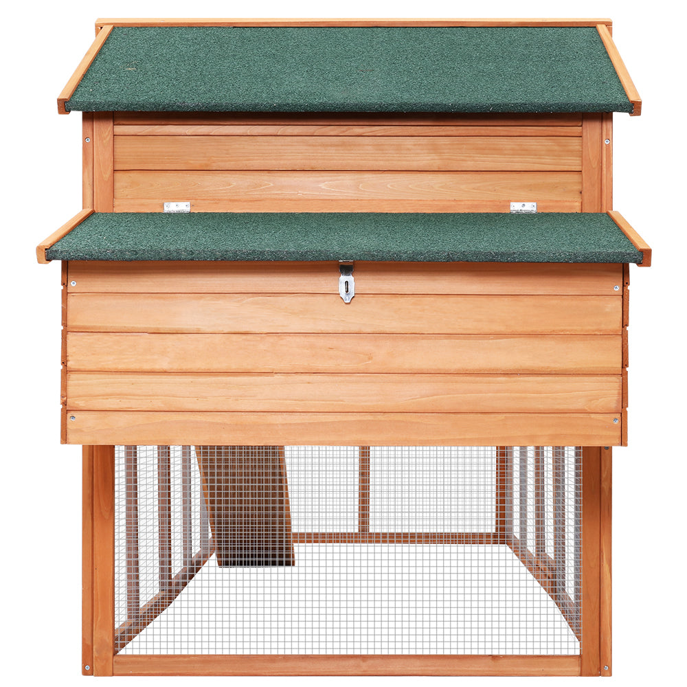 i.Pet Chicken Coop Coops Wooden Rabbit Hutch Hen Chook House Ferret Large Run XL - Pet And Farm 