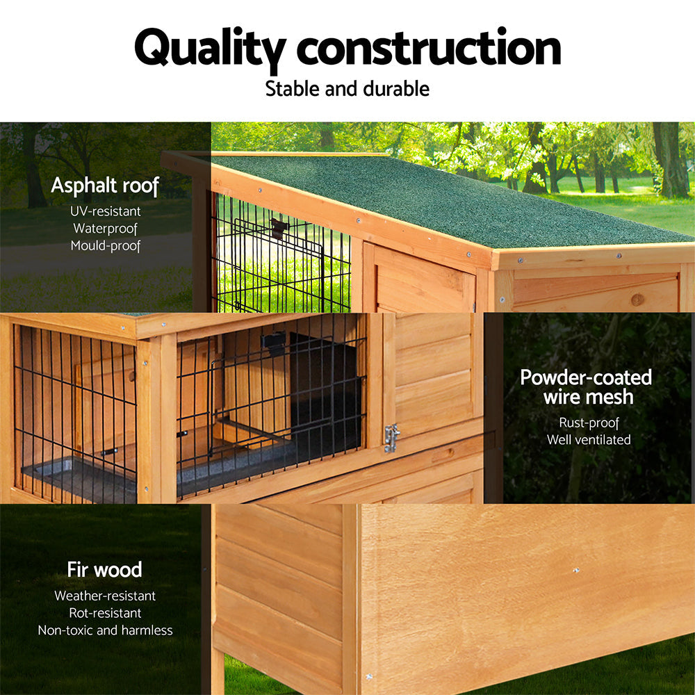 i.Pet Rabbit Hutch Hutches Guinea Pig Ferret - Pet And Farm 