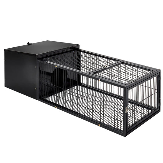 i.Pet Rabbit Cage Hutch Cages Indoor Outdoor Hamster Enclosure Pet Metal Carrier 122CM Length - Pet And Farm 