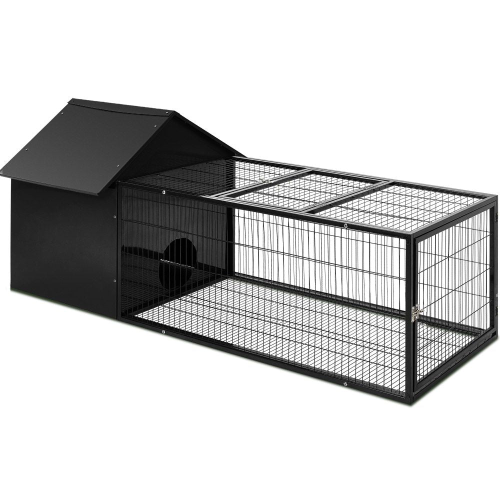 i.Pet Rabbit Cage Hutch 162x60cm Enclosure Metal - Pet And Farm 