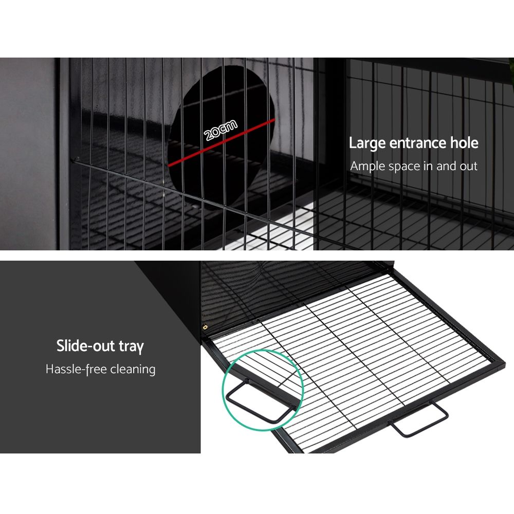 i.Pet Rabbit Cage Hutch 162x60cm Enclosure Metal - Pet And Farm 