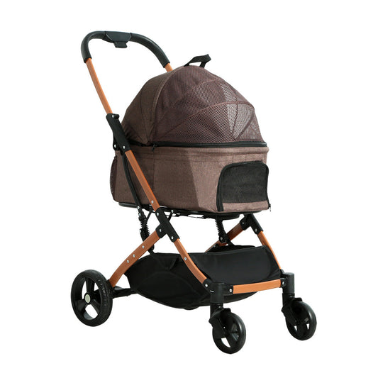 i.Pet Pet Stroller Dog Pram Large Cat Carrier Travel Pushchair Foldable 4 Wheels - Pet And Farm