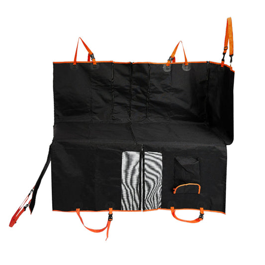 Pet Seat Cover Cat Dog Car Hammock Nonslip Premium Waterproof Back Zipper Black - Pet And Farm