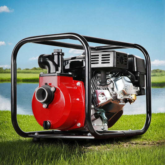 Giantz Petrol Water Pump 2" High Flow Transfer Fire Fighting Irrigation - Pet And Farm 