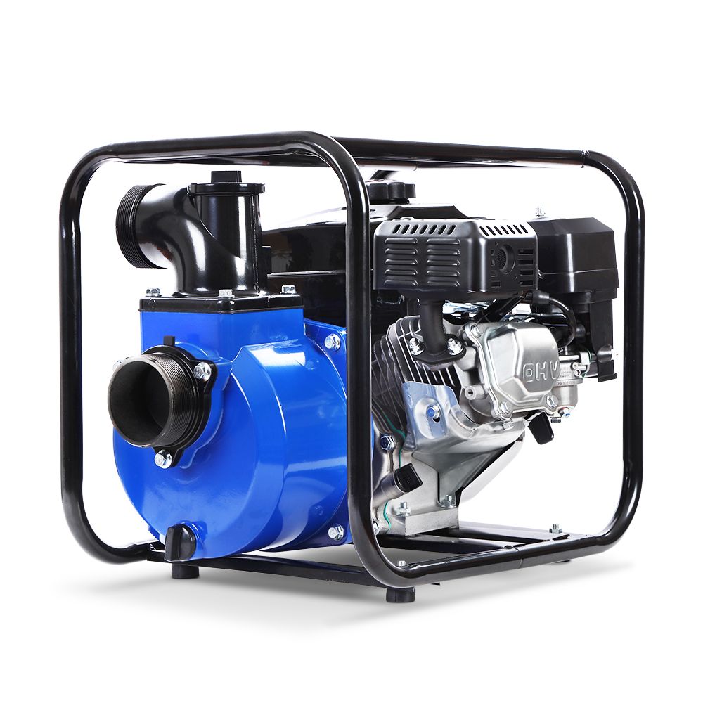 Giantz 8HP 3" Petrol Water Pump Garden Irrigation Transfer Blue - Pet And Farm 