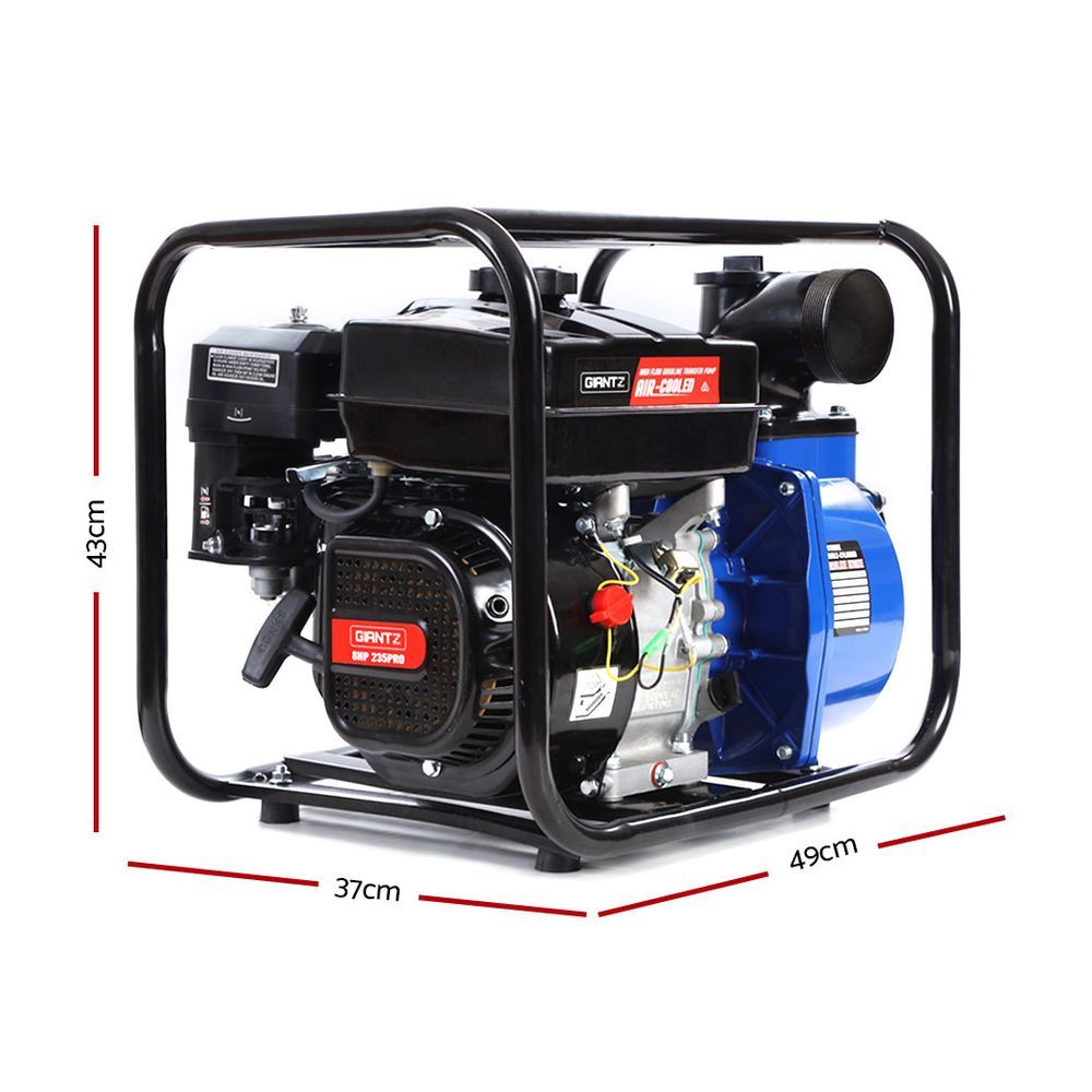 Giantz 8HP 3" Petrol Water Pump Garden Irrigation Transfer Blue - Pet And Farm 