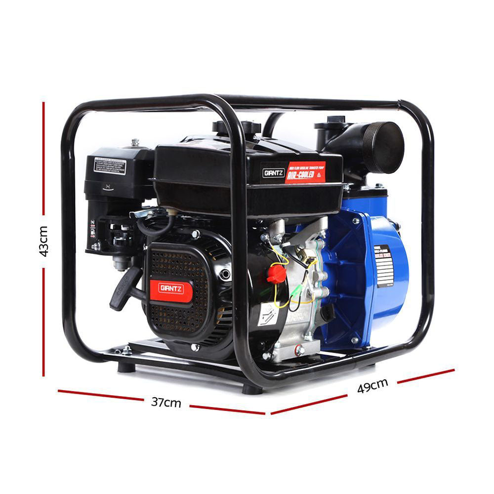 Giantz Petrol Water Pump 3" High Flow Transfer Fire Fighting Irrigation - Pet And Farm 