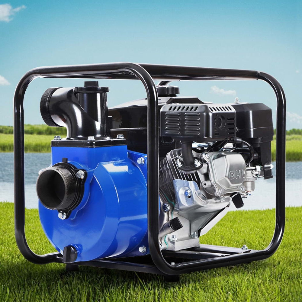 Giantz Petrol Water Pump 3" High Flow Transfer Fire Fighting Irrigation - Pet And Farm 